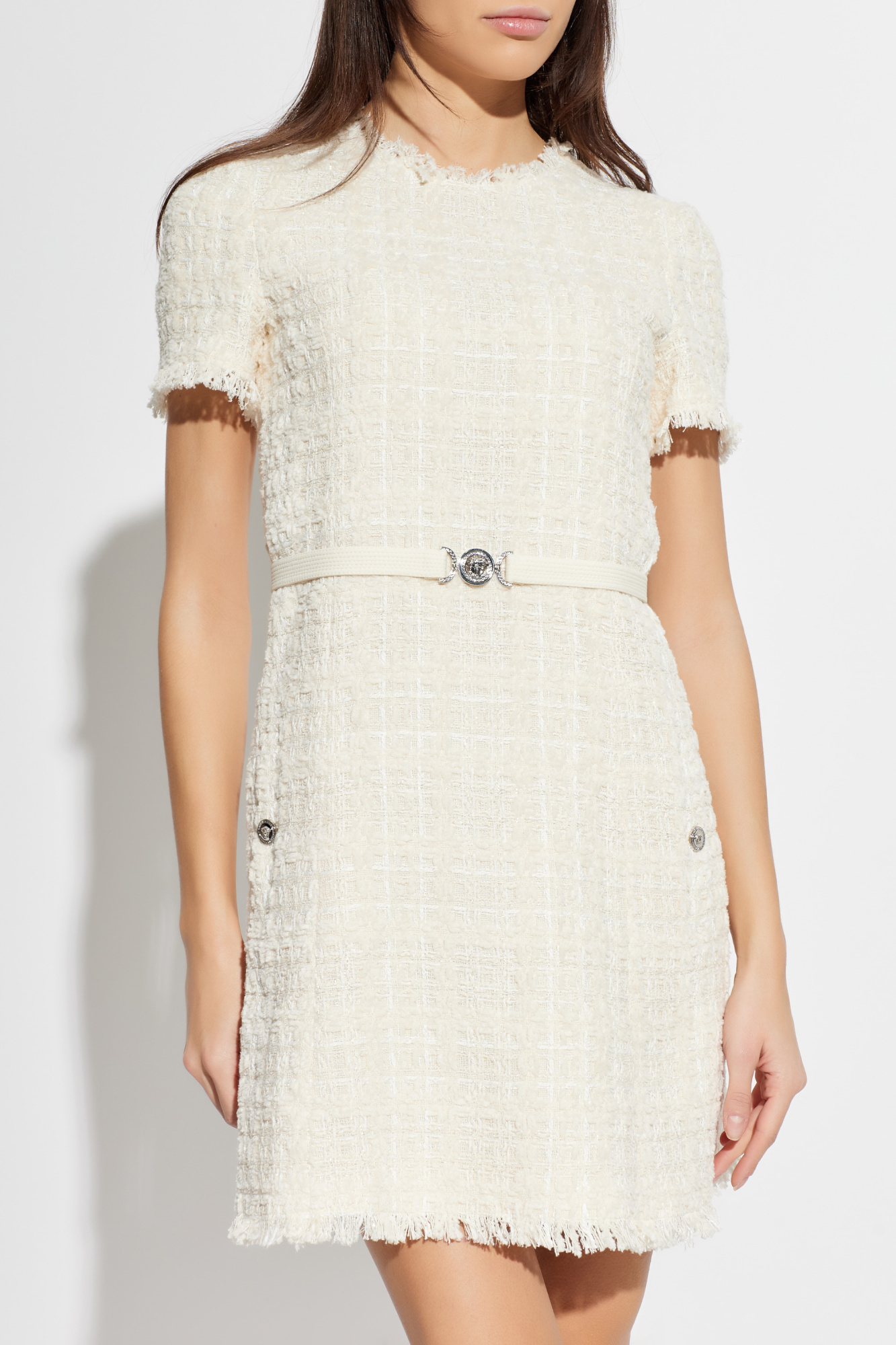 Versace Tweed dress with metallic thread | Women's | Vitkac